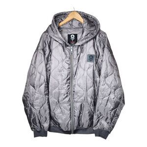 Zero Foxtrot Woobie Hooded Jacket Mens XL Wolf Gray Full Zip Skull Spade